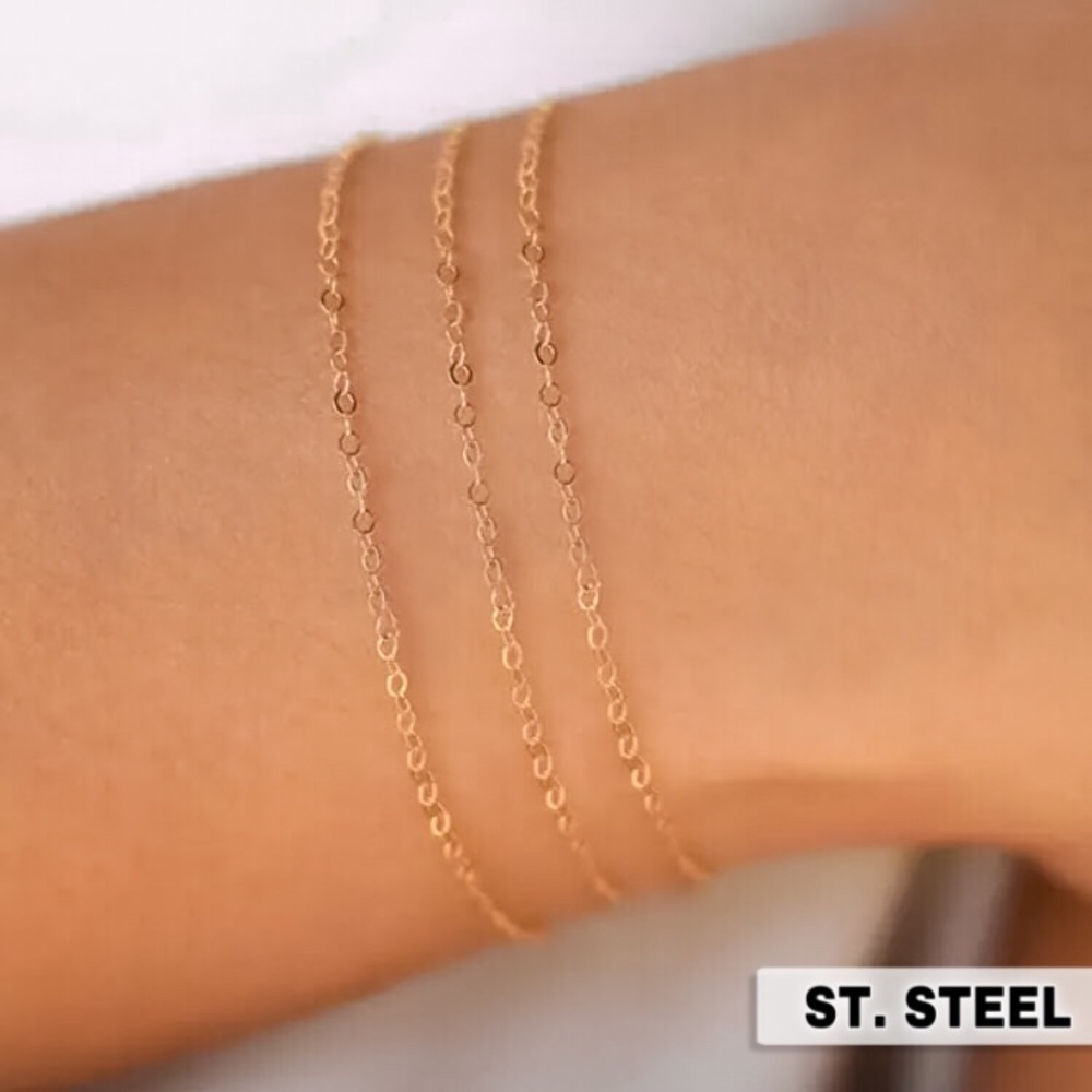 ⚜️𝟯𝟬%𝗢𝗙𝗙 𝗯𝘂𝗻𝗱𝗹𝗲𝘀 𝟯+⚜️ NEW 3 Layered Stainless Steel Chain Bracelet